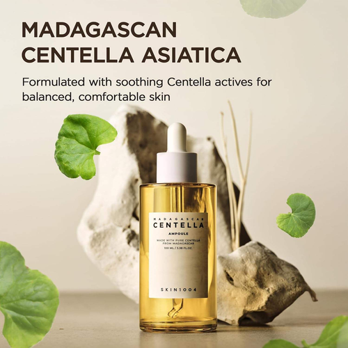 Madagascar Centella Asiatica Ampoule Facial Serum 1.85 Fl.oz, 55ml, Soothes Acne Prone and Sensitive Skin