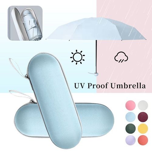 Hot Sale Portable Folded Ultra Low-light 5 Folding Umbrella Sunblock UV Pocket Mini Umbrella With Logo Prints