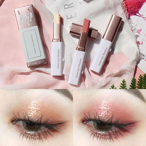 6 PCS Gradient Dual Color Eyeshadow Stick Long Lasting Waterproof Shimmer Pearl Red Brown Shade Portable Eye Shadow