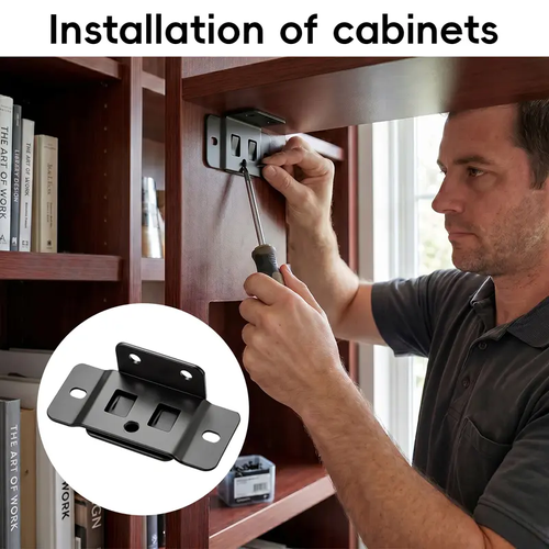 20 Pack Quick Fitting Furniture Joint Bracket, Duty Corner Brace Joint Right Angle Bracket, Stainless Steel Furniture Corner Connectors with Screws for Drawers, Cabinets, Tables, and Chairs