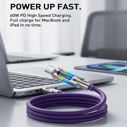 PD Fast Charging, Data Sync, USB-A, Type-C, Lightning, Aluminum, Compatible,6.6FT 4-in-1 USB-C Cable