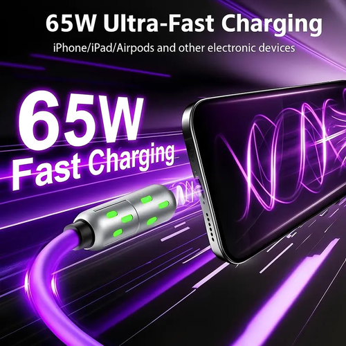 PD Fast Charging, Data Sync, USB-A, Type-C, Lightning, Aluminum, Compatible,6.6FT 4-in-1 USB-C Cable