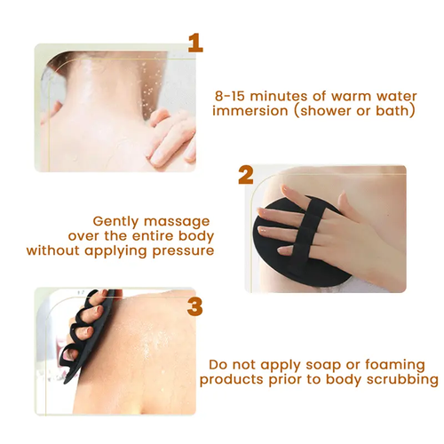 4 Counts Soft Rubber Shower Scrubber for Efficient Cleansing Body, Gentle Exfoliating Bath Brush for All Kinds of Skin and more Cleaning