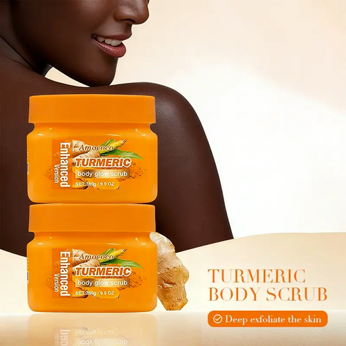Turmeric Nourishing Scrub - Infused with natural turmeric extract and moisturizing ingredients. Gently exfoliates while deeply hydrating the skin, leaving it smooth, supple, and radiant.