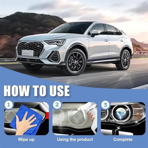 Automotive Headlamp Restoration Fluid - Crystal Coating Agent for Oxidized, Yellowed, Blurred Headlamps, Fog Lights, DIY Car Care Detailing Tool, Oxidized Headlamps