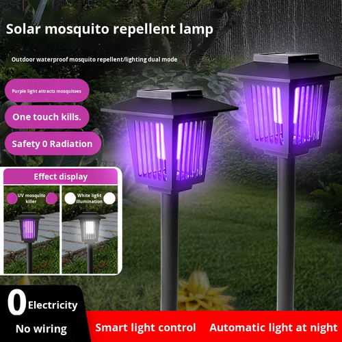 Solar LED Garden Lantern, Outdoor Mosquito Killer Lamp, Decorative & Automatic