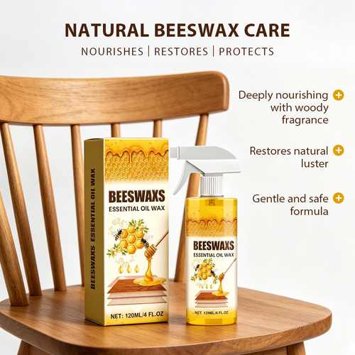 Beeswax Care Spray Set for Home Use, Polishing, Anti-Cracking, and Maintenance Wax Oil for Wooden Floors and Mahogany Furniture