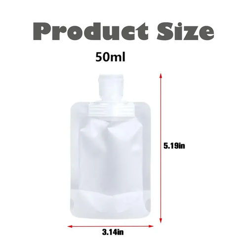 12 Counts Reusable Plastic Pouches, Versatile Liquid Carriers for Picnics and Outings