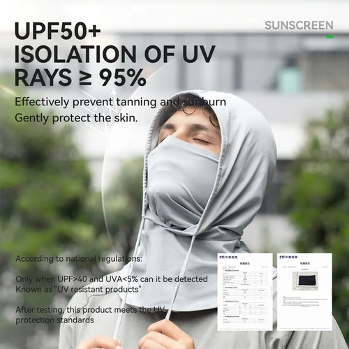 3 Counts Summer Balaclava Face Mask UV Protection Cooling Neck Gaiter Breathable Face Covering For Fishing Cycling Sports