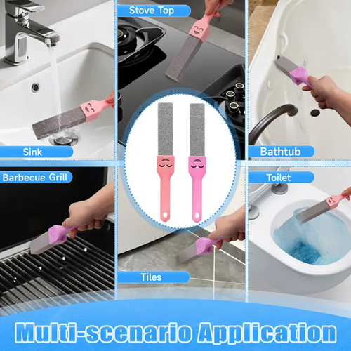10 Pack Pumice Stone for Toilet Cleaning Extra Long Handle for Removing Bowl Ring Pool Bathroom Toilet Brush Limescale Stain Remover for Tile Bath-tub