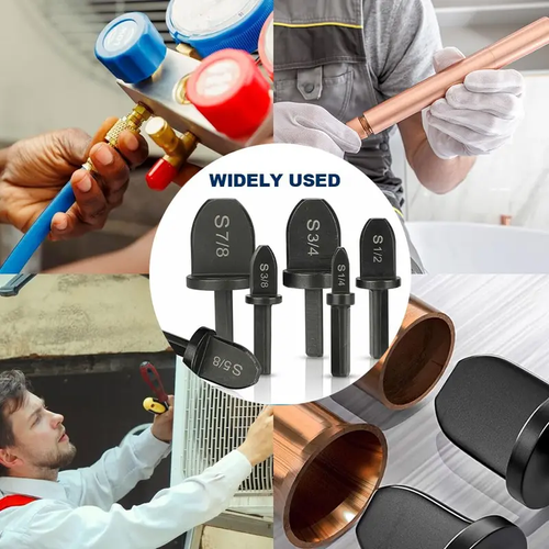 Swaging Tool Drill Bit Set, HVAC Repairing Set Air Conditioner Copper Pipe Reamer, Manual Pipe Swage Tool Drill Bit Soft Copper tubing Bits Set