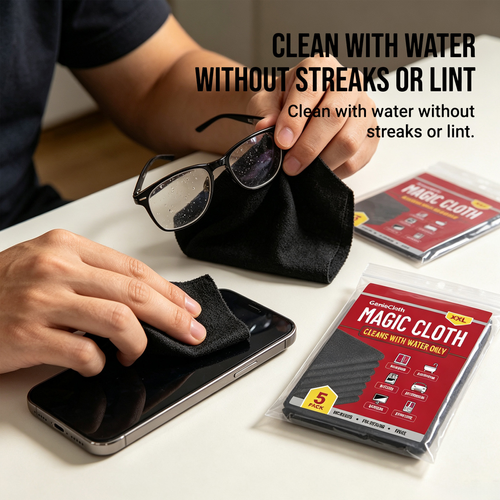 Multi-Purpose Cleaning 5 PCs Magic Cleaning Cloth Highly Absorbent Lint-Free Reusable Microfiber for Kitchen Car House Holding