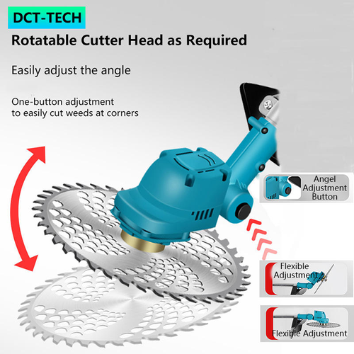 Industrial Grade 1200W 21v Brushless Motor Lawn Mower Long Battery Life Agricultural Harvesting Weeding Machine