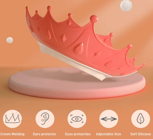 Newest Soft Kids Waterproof Cover Children Bath Shower Hat Crown Shower Hat Soft Cartoon Baby Shower Hat Baby Shampoo Cover