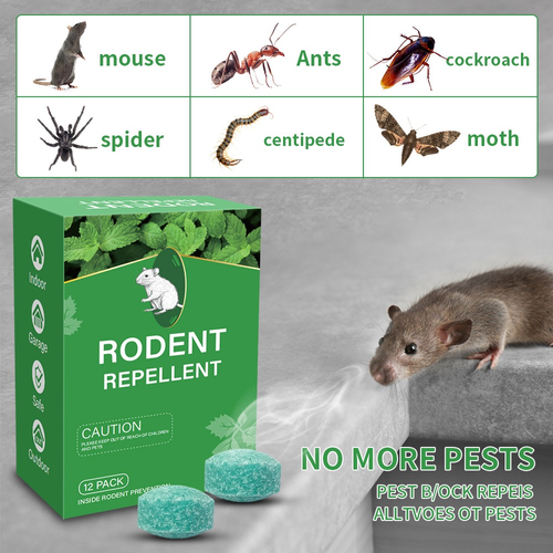12 Pack Peppermint Oil Mouse Rat Snake Repellent Natural Skunk for Yard Garden House Shed Indoor Outdoor Safe for Pet and Human