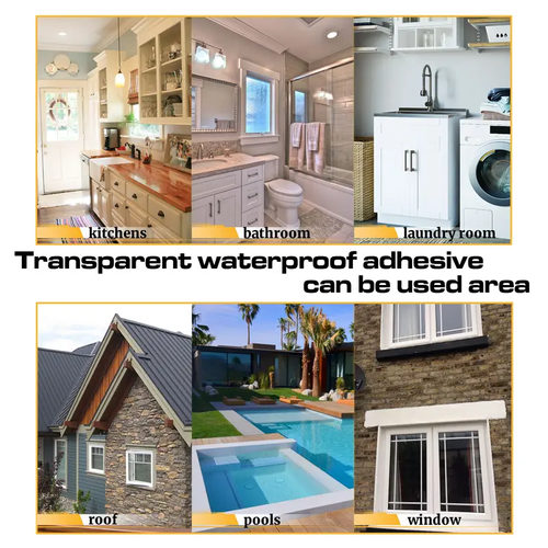 Transparent Waterproof Coating, Invisible WaterproofAgent ,Transparent Waterproof Sealan, Indoor & Outdoor Waterproof Coating Concrete Sealant Super Strong Adhesion rubber