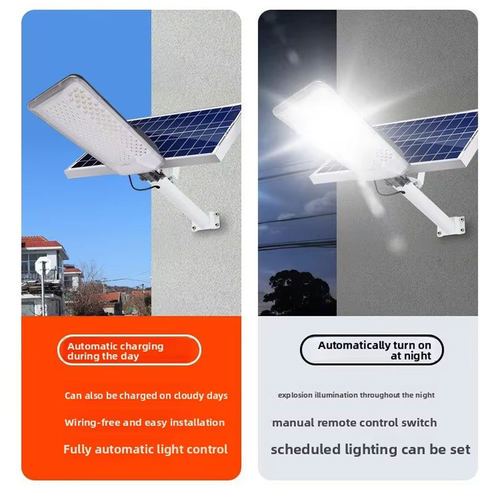 Iron Solar Streetlight for Africa LED Light Source with Remote Control IP65 Rating and 3 Years Warranty