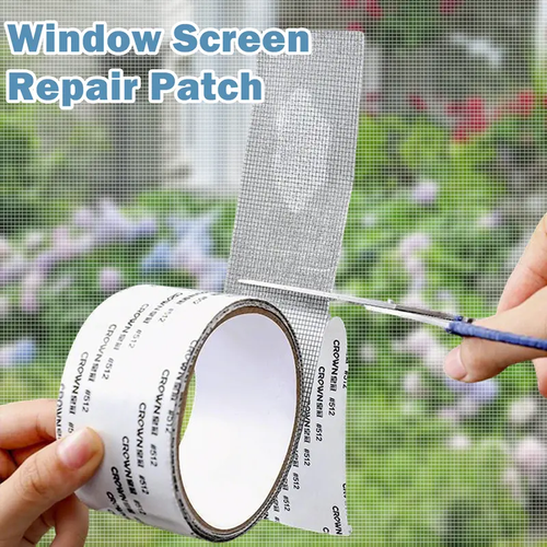 3 Count Window Screen Repair Tape,Sturdy Gray Screen Repair Adhesive, Fiberglass Mesh Mending Tape for Window and Door Screens