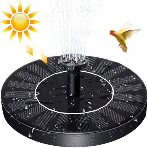 Solar Fountain Bird Bath Fountain Outdoor Pool Round Floating Automatic Fountain Swimming Pool Fountain with Colored Lights