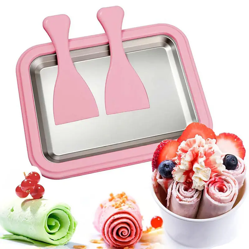 Ice Cream Roll Maker for Kids, Rolled Ice Cream Maker with Scrapers, Easy Bake Ice Cream Maker at Home for Making Rolled Ice Cream Soft Serve Slushies Frozen Yogurt Sorbet and Gelato, 2026 New Upgrade