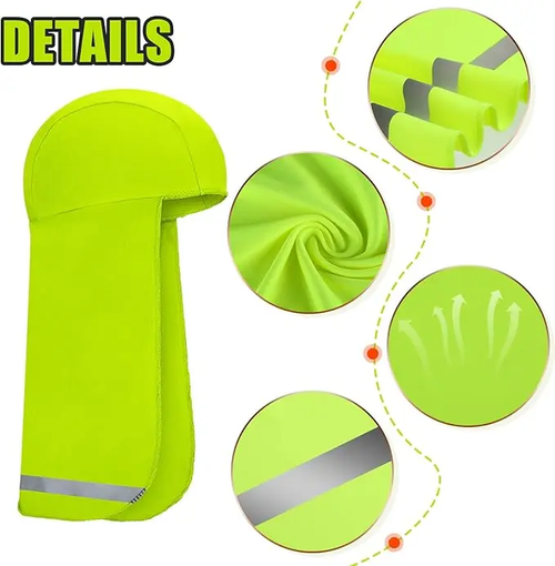 4 Pieces Hard Hat Sun Shade with Neck Flap, Cooling Skull Cap for Outdoor Work, Fishing & Hiking