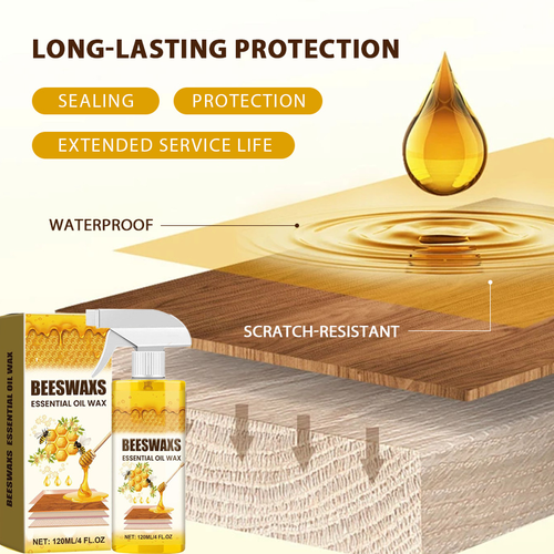 Beeswax Care Spray Set for Home Use, Polishing, Anti-Cracking, and Maintenance Wax Oil for Wooden Floors and Mahogany Furniture
