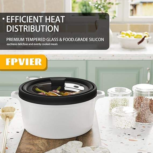 Microwave Splatter Cover Collapsible Silicone Microwave Plate Cover with Glass for Food Splatter Guard Lid