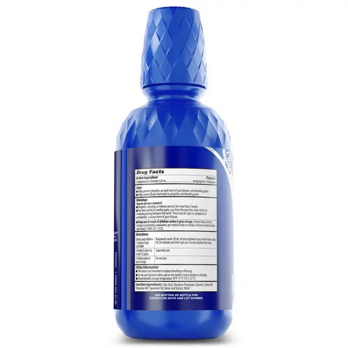 Anti-Gingivitis Oral Rinse with 0.05% CPC, Alcohol & Fluoride Free Therapeutic Mouthwash for Plaque Removal, Tartar Control & Healthy Gums, Wild Mint, 16 oz