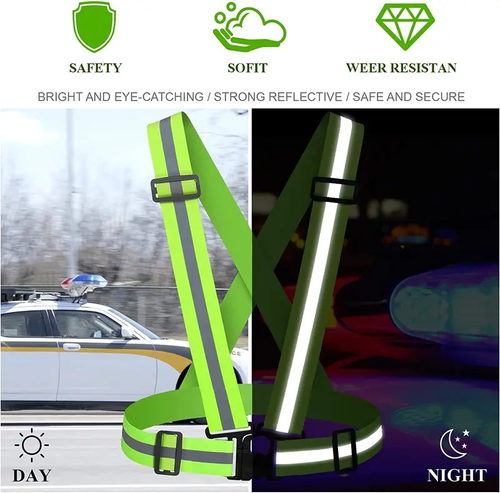 Adjustable Safety Vest High Visibility Reflective Running Belt