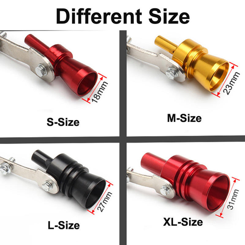 Aluminum Alloy Universal Car Turbo Whistle Car Refitted Turbo Whistle Simulator Car Turbo Exhaust Whistle（S,M,L,XL）