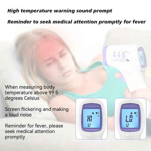 Smart Thermometer With Fever Alarm and Instant Accuracy Readings Forehead Electronic Infrared Flexible Digital Thermometer
