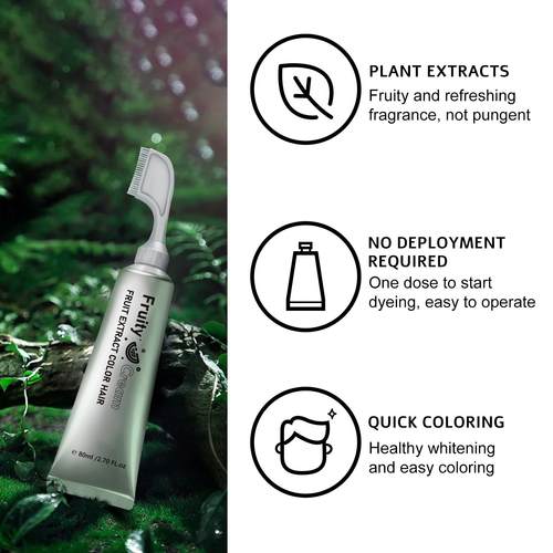 Semi-Permanent Ammonia Free Hair Dye Shampoo & Cream with Plastic Container Instant Gray Coverage for Men & Women