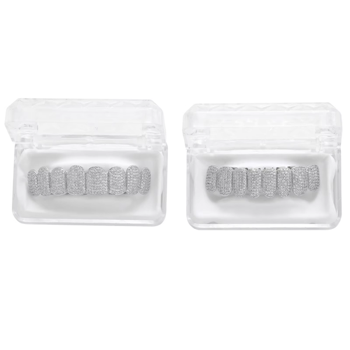 Fashion Jewelry Hip Hop Moissanite Grillz Custom Real Gold Plating 925 Silver Iced Out VVS Moissanite Diamond Teeth Grillz