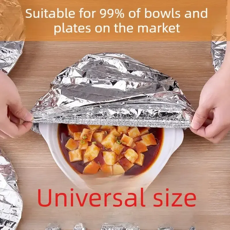Home dining table & food container aluminum foil heat-retaining cover, kitchen food insulation and freshness keeping, high-quality aluminum foil