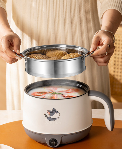 Multi Purpose Cooker Mini Electric Hot Pot Nonstick Electric Cookware Frying Pan Electric Skillets