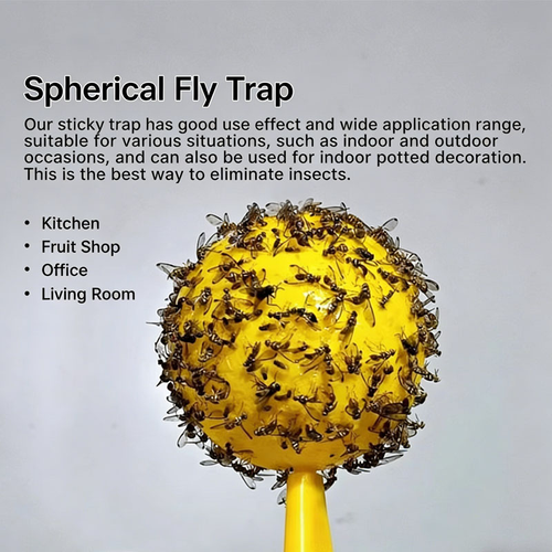 Ready to Ship Non-Toxic Disposable Sticky Fly Trap Ball with Stand for Kitchen Indoor Garbage Cans Instant Fruit Fly Catcher.Use (50-100 Sqm) Trap Flies Gnats Other Flying