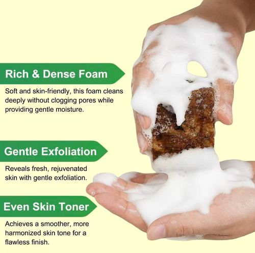 Two-Pack 100g African Soap, Handmade Cleansing Bar, Gentle Oil Control Deep Cleaning Exfoliating, Suitable for Oily Skin