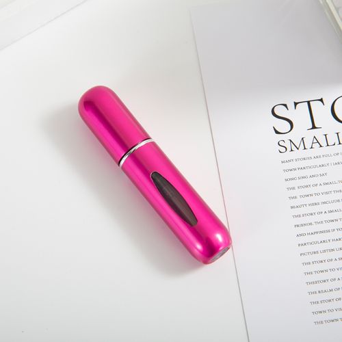 5pcs Mini Travel Aluminum Gold Portable 5ml Refillable Perfume Atomizer Makeup Cosmetic Bottle with Pump Spray Case