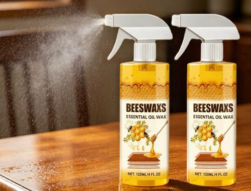 Beeswax Care Spray Set for Home Use, Polishing, Anti-Cracking, and Maintenance Wax Oil for Wooden Floors and Mahogany Furniture