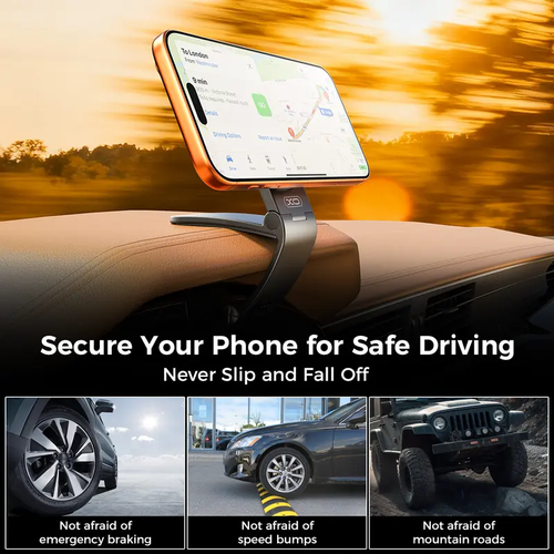 Magnetic Car Phone Mount, Hands Free Cell Phone Holder Clip Car Accessories fit 95° Adjustable Car Phone Holder for Magsafe Phone Holders