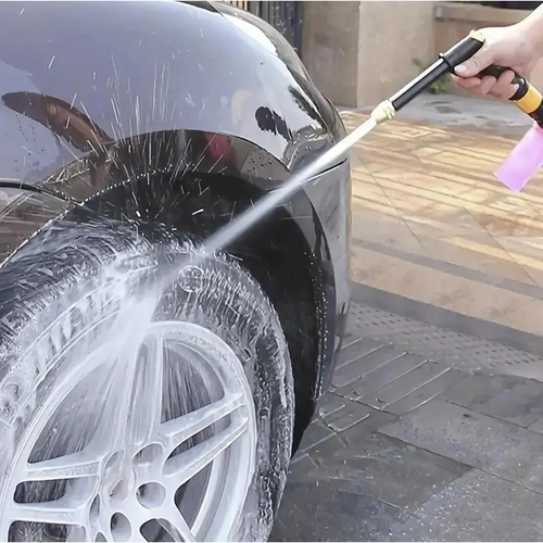 Portable High Pressure Water Sprayer, Adjustable Garden Hose Nozzle Sprayer, Car Washing & Maintenance Tool, Pet Cleaning Tool (Includes A 10-Meter Water Hose)