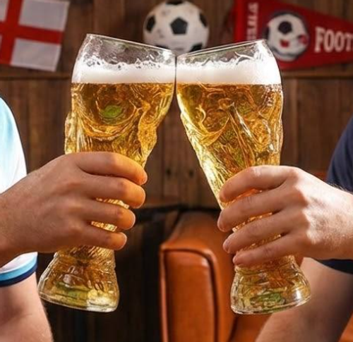 Football 2026 World Cup Themed Beer Mugs Set -800ML  Gift Drinkware for Sports Fans