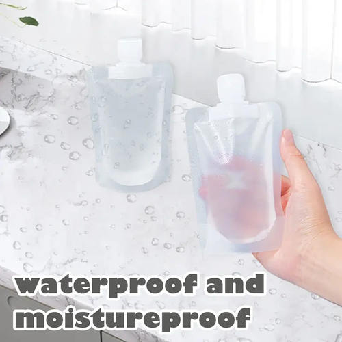 12 Counts Reusable Plastic Pouches, Versatile Liquid Carriers for Picnics and Outings