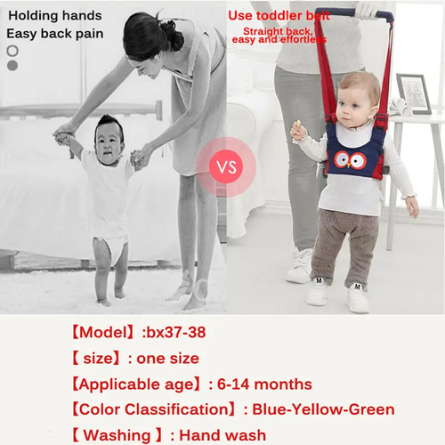 Baby Walking Harnesses Backpack, Safety Assistant Learning Walk Helper, Handheld Adjustable Wings Protective Belt