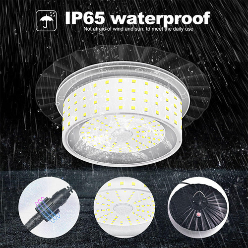 Solar Pendant Light 244led 5 Modes IP65 Waterproof Shed Lamp Motion Sensor Indoor Outdoor Lighting