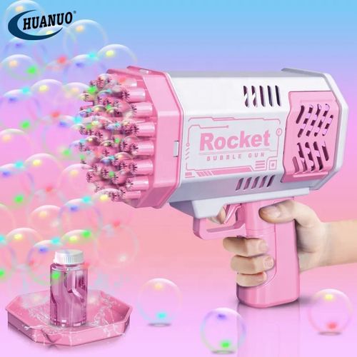 New Bubble Machine Toy Kids Rocket Launcher Outdoor Children's Gift Boys Girls Electric Automatic  Plastic