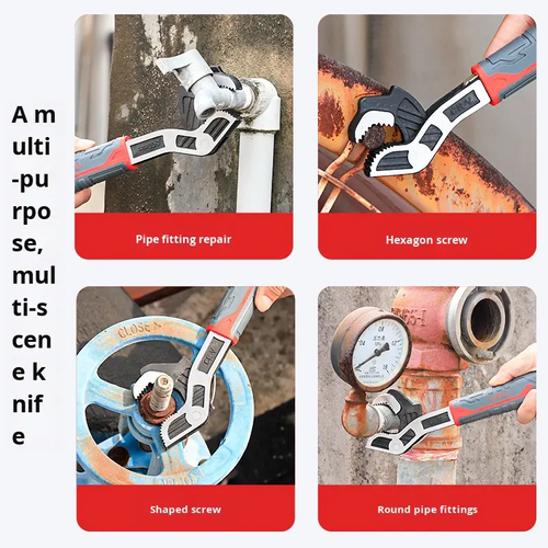 10-Inch Multifunctional High-Hardness Self-Locking Adjustable Wrench Industrial-Grade & Household Repair Wrench with High Torque