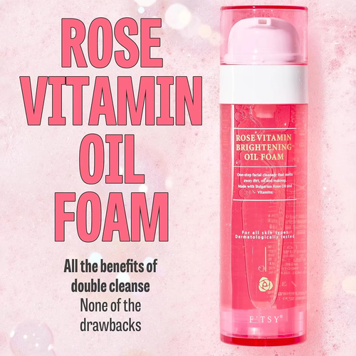 Korean Brands Rose Vitamin Cleanser Brightening Exfoliation Hydrating Facial Cleanser for Dry Sensitive Skin