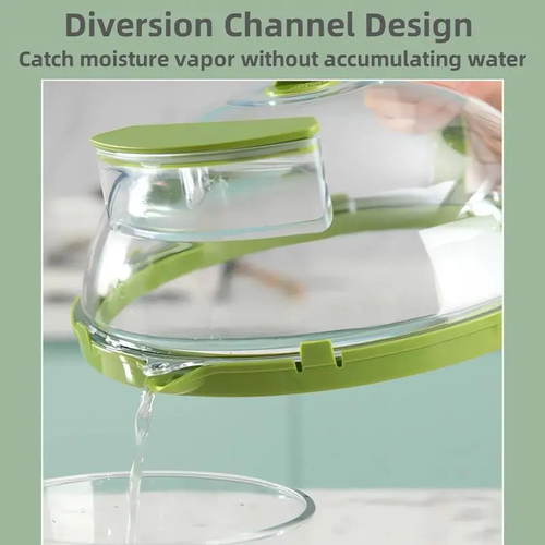 Microwave Splatter Cover with Water Steamer, 10 inch Clear Microwave Plate Cover Lid for Food, Kitchen Gadgets Accessories for Microwave Oven Kitchenware Utensils