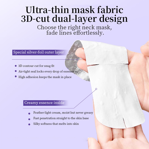 Instant Neck Wrinkle Reduce Patches Strips Lift Firming Collagen Neck Paper Cream Mask for Smooth Neck Skin Lines Prevention